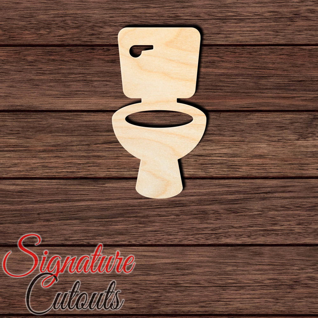 Toilet 001 Shape Cutout in Wood Craft Shapes & Bases Signature Cutouts