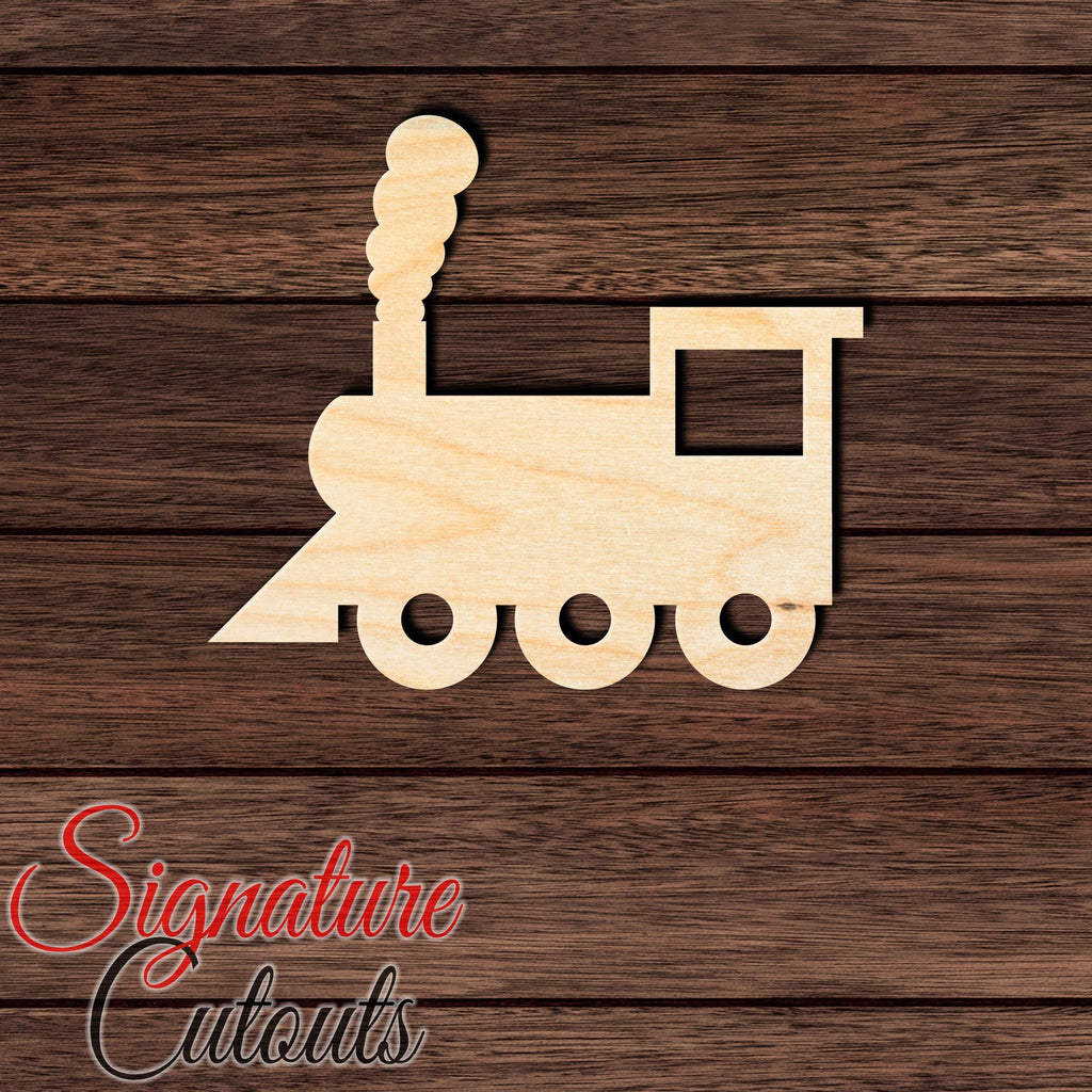 Train 002 Shape Cutout in Wood, Acrylic or Acrylic Mirror - Signature Cutouts