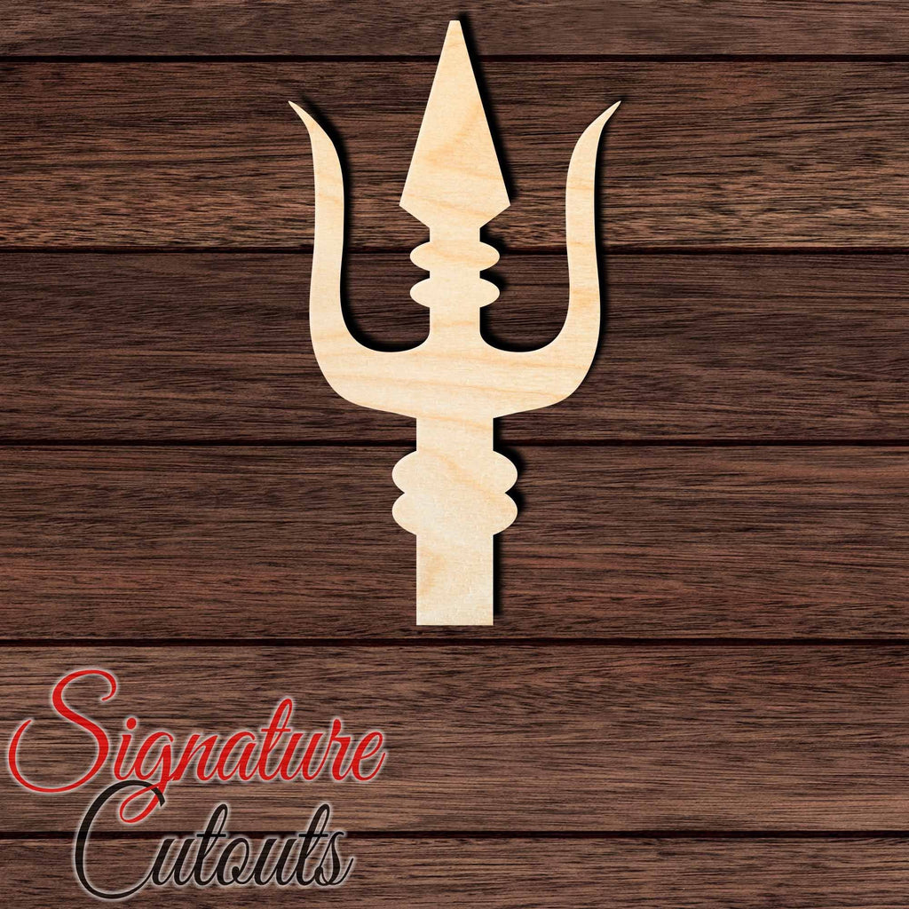 Trident 001 Shape Cutout in Wood, Acrylic or Acrylic Mirror - Signature Cutouts