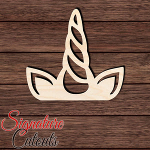 Unicorn Head 001 Shape Cutout in Wood, Acrylic or Acrylic Mirror - Signature Cutouts
