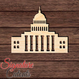 US Capitol 001 Shape Cutout in Wood, Acrylic or Acrylic Mirror - Signature Cutouts