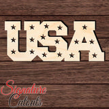USA with Stars 001 Shape Cutout