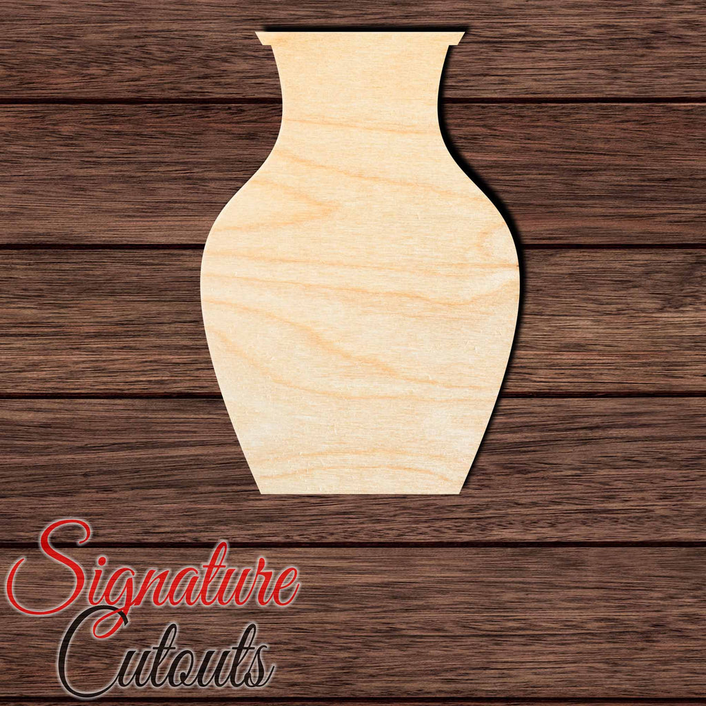 Vase 008 Shape Cutout in Wood, Acrylic or Acrylic Mirror - Signature Cutouts