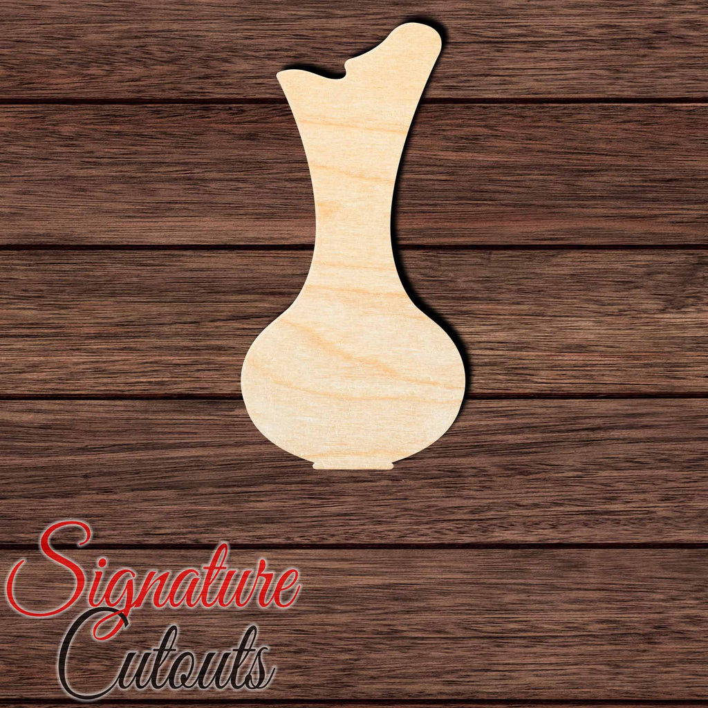 Vase 019 Shape Cutout in Wood, Acrylic or Acrylic Mirror - Signature Cutouts