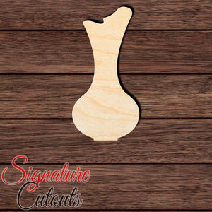 Vase 019 Shape Cutout in Wood, Acrylic or Acrylic Mirror - Signature Cutouts