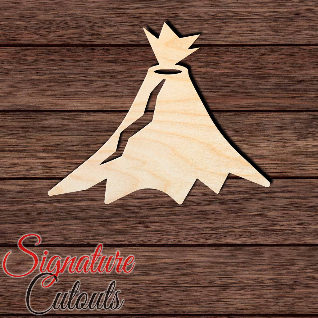 Volcano 001 Shape Cutout in Wood, Acrylic or Acrylic Mirror - Signature Cutouts
