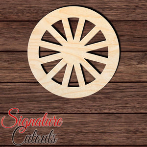 Wagon Wheel 001 Shape Cutout in Wood Craft Shapes & Bases Signature Cutouts