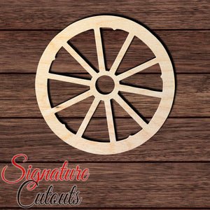 Wagon Wheel 002 Shape Cutout in Wood, Acrylic or Acrylic Mirror - Signature Cutouts