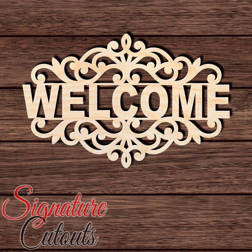Welcome Lace Sign 001 Shape Cutout - Signature Cutouts