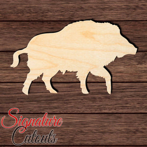Wild Boar 003 Shape Cutout in Wood, Acrylic or Acrylic Mirror - Signature Cutouts