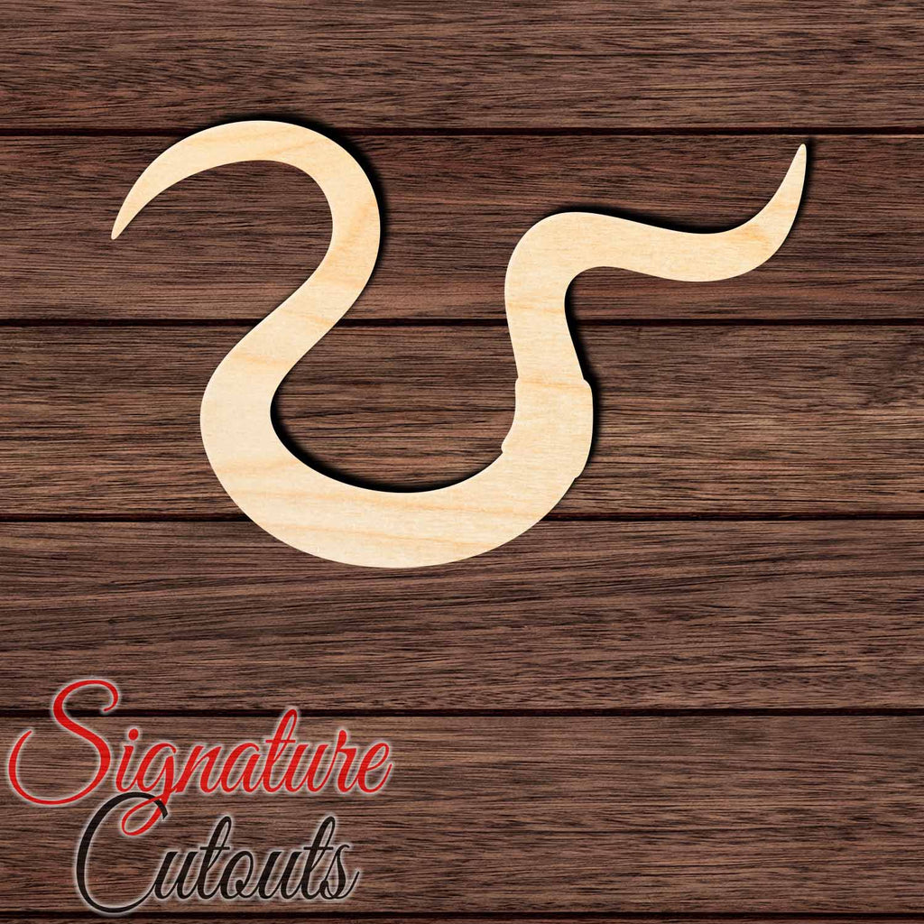 Worm 001 Shape Cutout in Wood, Acrylic or Acrylic Mirror - Signature Cutouts