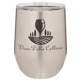 12 oz. Stemless Stainless Steel Wine Tumbler Signature Cutouts Stainless Steel 