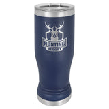14 oz. Stainless Steel Pilsner Tumbler Signature Cutouts Navy 
