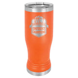 14 oz. Stainless Steel Pilsner Tumbler Signature Cutouts Orange 