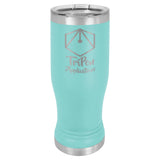 14 oz. Stainless Steel Pilsner Tumbler Signature Cutouts Teal 