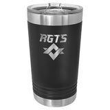 16 oz. Stainless Steel Pint Tumbler Signature Cutouts Black 
