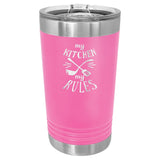 16 oz. Stainless Steel Pint Tumbler Signature Cutouts Pink 