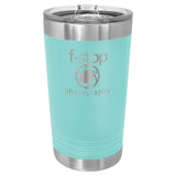 16 oz. Stainless Steel Pint Tumbler Signature Cutouts Teal 