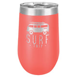 16 oz. Stemless Stainless Steel Wine Tumbler Signature Cutouts Coral 