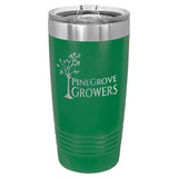 20 oz. Stainless Steel Ringneck Travel Mugs w/Slider Lid Signature Cutouts Green 
