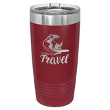 20 oz. Stainless Steel Ringneck Travel Mugs w/Slider Lid Signature Cutouts Maroon 