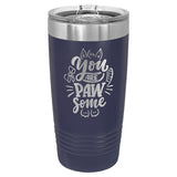 20 oz. Stainless Steel Ringneck Travel Mugs w/Slider Lid Signature Cutouts Navy Blue 