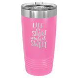 20 oz. Stainless Steel Ringneck Travel Mugs w/Slider Lid Signature Cutouts Pink 