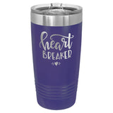 20 oz. Stainless Steel Ringneck Travel Mugs w/Slider Lid Signature Cutouts Purple 