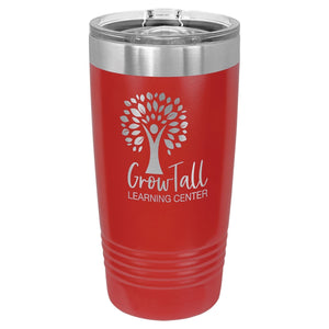 20 oz. Stainless Steel Ringneck Travel Mugs w/Slider Lid Signature Cutouts Red 