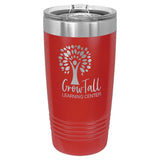 20 oz. Stainless Steel Ringneck Travel Mugs w/Slider Lid Signature Cutouts Red 
