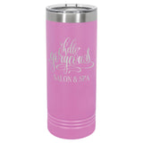 22 oz. Skinny Double Insulated Tumbler Signature Cutouts Lavender 