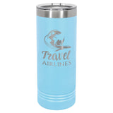 22 oz. Skinny Double Insulated Tumbler Signature Cutouts Light Blue 