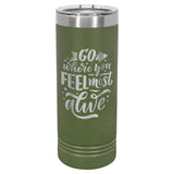 22 oz. Skinny Double Insulated Tumbler Signature Cutouts Olive Green 