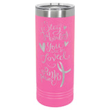 22 oz. Skinny Double Insulated Tumbler Signature Cutouts Pink 