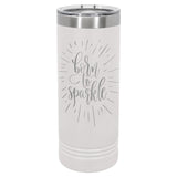 22 oz. Skinny Double Insulated Tumbler Signature Cutouts White 