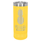 22 oz. Skinny Double Insulated Tumbler Signature Cutouts Yellow 