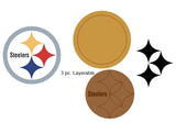 3-Layer Steelers Wood Shape Cutout (3 pieces) Craft Shapes & Bases Signature Cutouts 