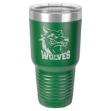 30 oz. Double Insulated Stainless Steel Tumbler Signature Cutouts Green 