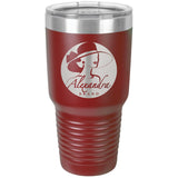 30 oz. Double Insulated Stainless Steel Tumbler Signature Cutouts Maroon 