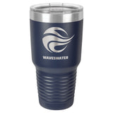 30 oz. Double Insulated Stainless Steel Tumbler Signature Cutouts Navy Blue 
