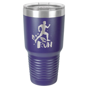 30 oz. Double Insulated Stainless Steel Tumbler Signature Cutouts Purple 
