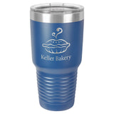 30 oz. Double Insulated Stainless Steel Tumbler Signature Cutouts Royal Blue 