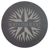 9-3/4" Round Slate Decor w/Foam Pads, Laser Engraved Signature Custom Works 