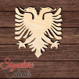 Albanian Eagle Shape Cutout in Wood