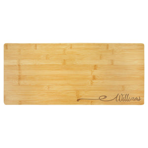 Bamboo Charcuterie Board/Cutting Board - 23 3/4" x 10" x 1/2" - Includes Custom Engraving (#447) Signature Custom Works 