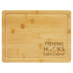 Bamboo Cutting Board w/Drip Ring, 11-1/2" x 8-3/4" - Includes Custom Engraving (#442) Signature Custom Works 