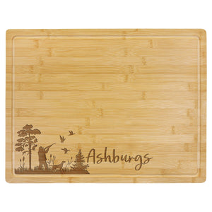 Bamboo Cutting Board w/Drip Ring, 19-3/4" x 15" - Includes Custom Engraving (#444) Signature Custom Works 