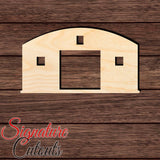 Barn 004 Shape Cutout in Wood Craft Shapes & Bases Signature Cutouts 