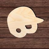 Baseball 018 - Helmet Shape Cutout in Wood Craft Shapes & Bases Signature Cutouts 