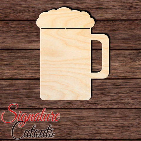 Beer Mug 003 Shape Cutout in Wood Craft Shapes & Bases Signature Cutouts 